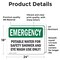 Signmission Potable Water For Safety Shower And Eye, 24 in W x Rectangle, Vinyl Decal OS-2PACK-EM-D-1824-L-10407 - alternate 5